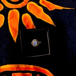 925 Sterling Silver Moonstone ring size 7